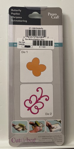 Cuttlebug by: Provo Craft 2 Dies "BUTTERFLY" Scrapbooking - Picture 2 of 2
