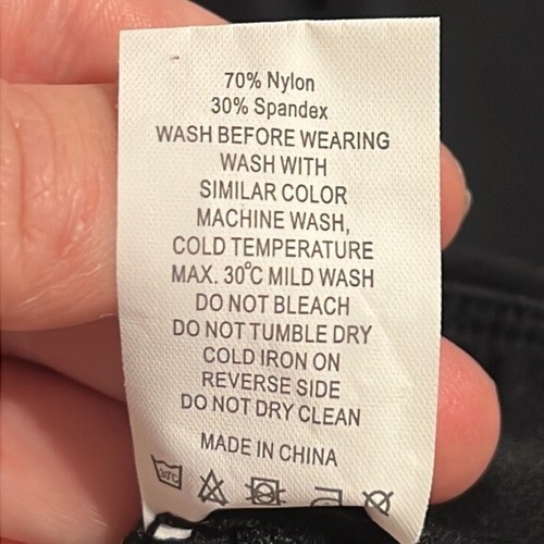 Zyia Leggings Mujer Talla 4 Negro Neón Amarillo Rayas Lujo Tiro Alto Ropa Activa - Imagen 5 de 8