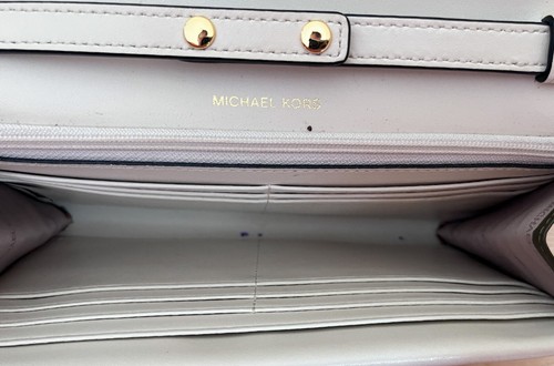 Portafoglio a tracolla Michael Kors Sloan in pelle tricolore con catena - Foto 13 di 17