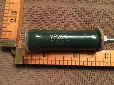 VP25K CLAROSTAT 7500 OHM 7.5K Ohm 25 WATT RESISTOR With Upright Mounting