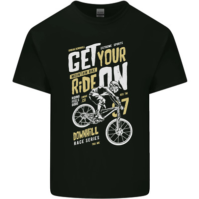 Get Your Ride on Downhill Mountainbike Kinder T-Shirt Jungen Mädchen