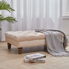 Tufting Upholstered Chesterfield Footstool Coffee Table Ottoman Stool Bench Seat