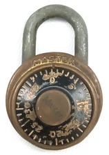 MCM Master Lock Combination Padlock B39074 37-27-05 Made In USA 1950s