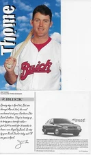 2 LOT HOF'er JIM THOME CLEVELAND INDIANS POST CARD 4" x 6" BUICK ADVERTISEMENT  