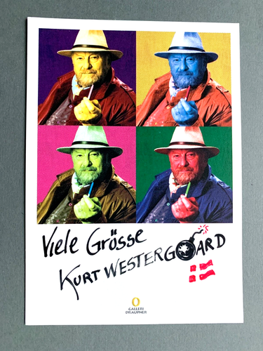 KURT WESTERGAARD (†2021) Karikaturist signed Kunstpostkarte 10x15 Zeichnung - 第 1/1 張圖片