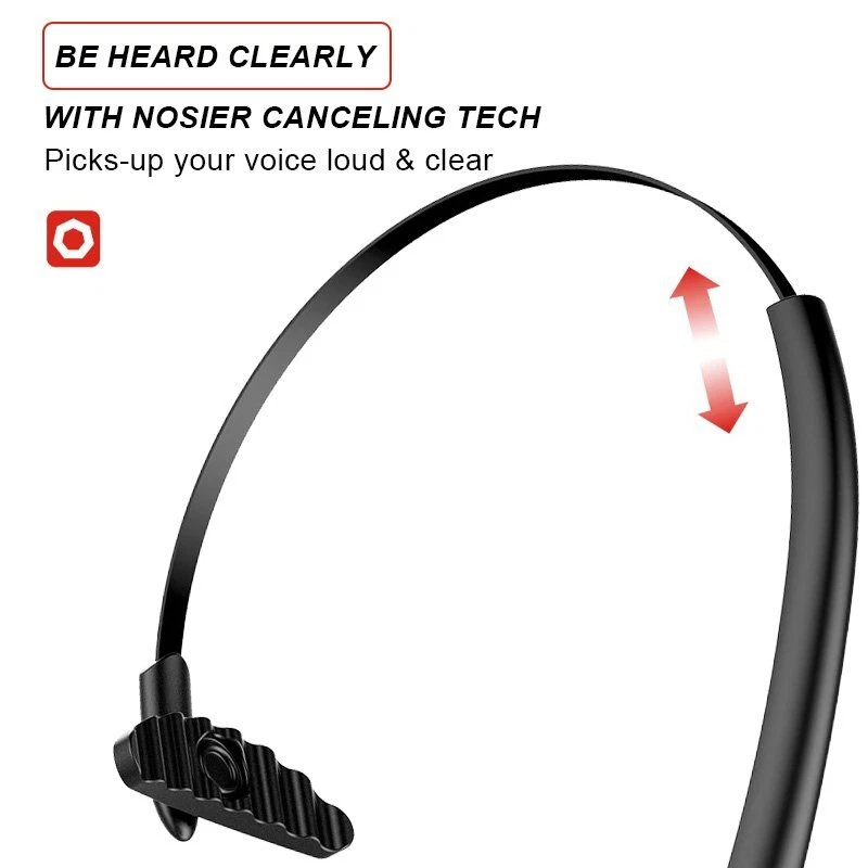 Over Head Headphone Mic Bluetooth5.3 Wireless Headset For Phone Business Driver - Image 3 of 4