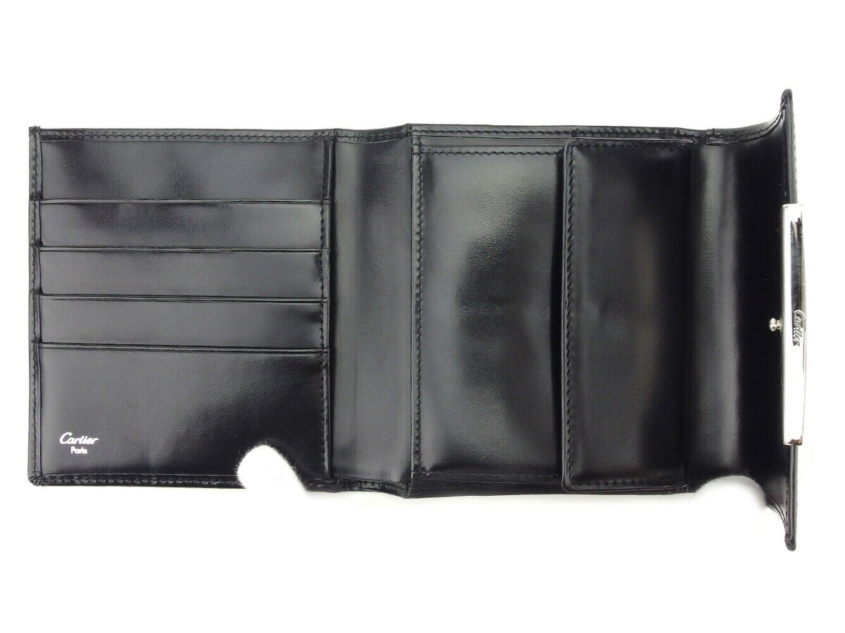 Cartier Three Folded Wallet Love Collection Leather Cartier Three Folded Wallet Love Collection Leather