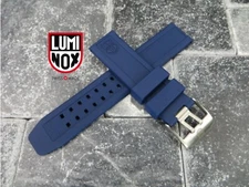 New LUMINOX 23mm Rubber Strap EVO Diver Watch Band 3050 3950 Colormark Blue