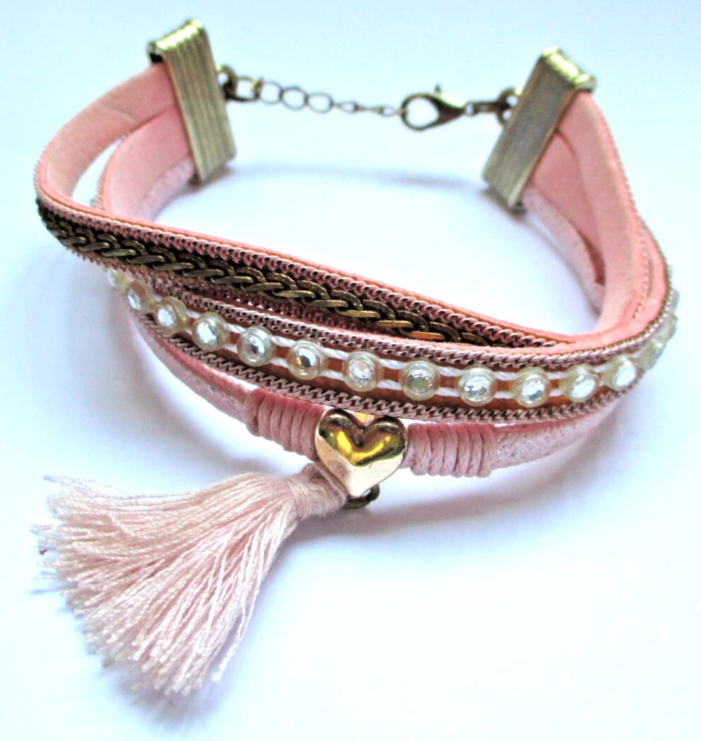 Bracelets fantaisie vintage en cuir