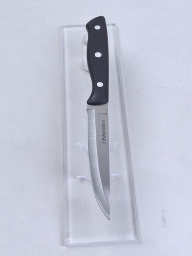 2pc FARBERWARE 4.5" STEAK Knife SET, Stainless Blade, BLACK Triple-Rivet Handle - Picture 14 of 17