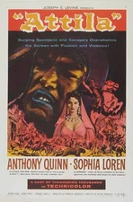 ATTILA Movie POSTER 27x40 C Anthony Quinn Sophia Loren Henri Vidal Irene Papas