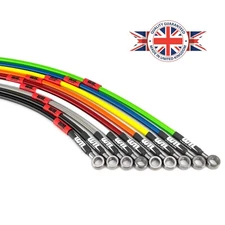 Wezmoto Kawasaki KX250 1990-1992 Braided Brake Hoses Kit