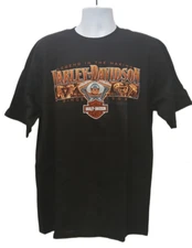 Harley Davidson making a legend black men's shirt short sleeve NEW