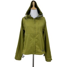REI Hooded Jacket Womens M Medium Pickle Green Full Zip Lightweight Windbreaker