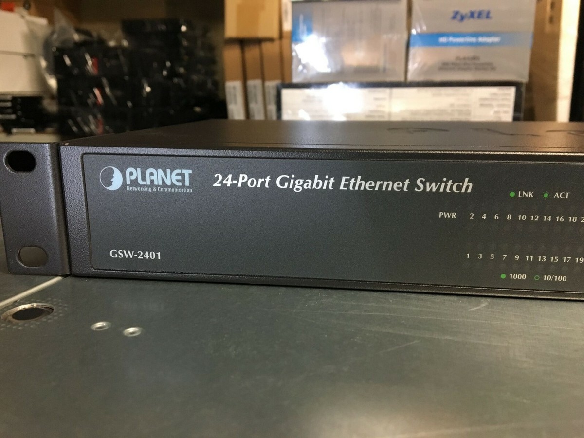 SWITCH PLANET GIGABIT 24 PORTAS 100/1000 GSW-2401 SEMINOVO - EV5 Soluções em Teleinformatica