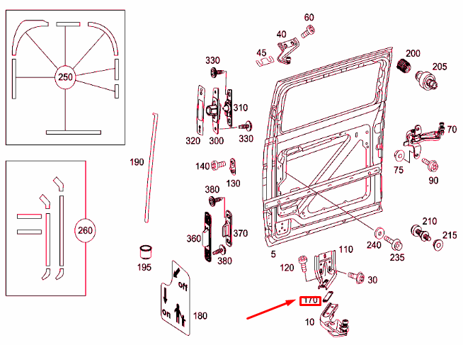 MERCEDES-BENZ VITO W639 Unteres Türgleitmechanismus-Pad A6397660097