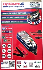 Optimate 4 Quad Program TM631 Gold Series 9-Step 12V 1.25A Battey Charger
