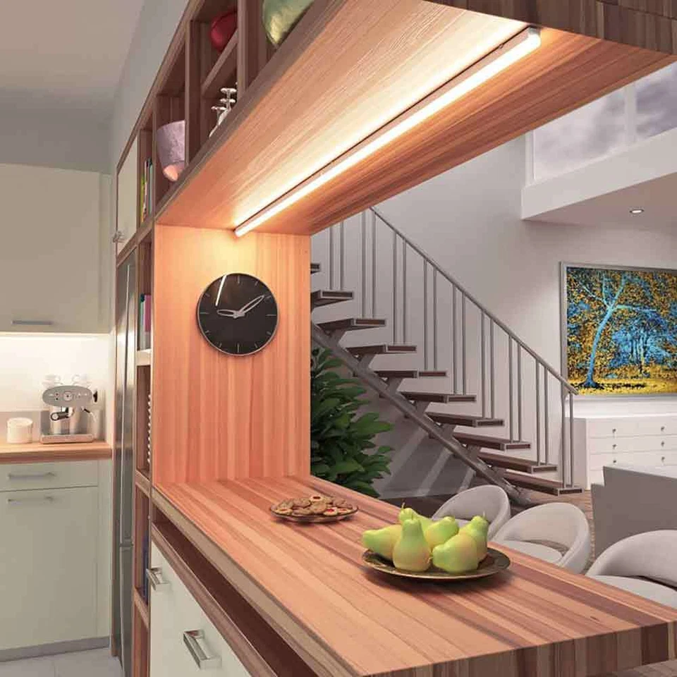 Sottopensile led smd trasparente reglette plafoniera 30 40 50 60 90 120 cm - Immagine 2 di 4