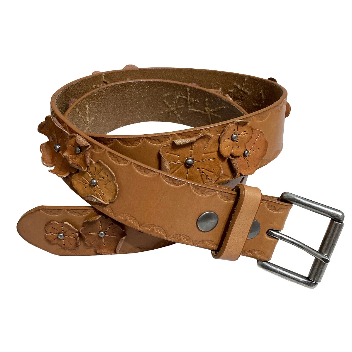 Nine West Women\'s Belt In Floral Beige Tan Leather Bohemian Cowgirl Western L Shyanne Women main image 4