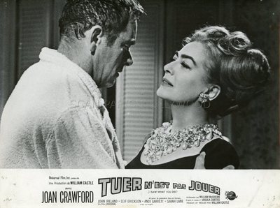 Joan Crawford John Ireland I Saw What You DID 1965 Vintage Lobby Card #1