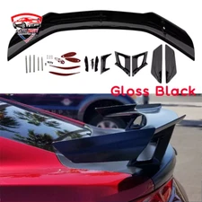 For Camaro ZL1 1LE Style Rear Wing Trunk Spoiler Kit Gloss Black 2016-2021