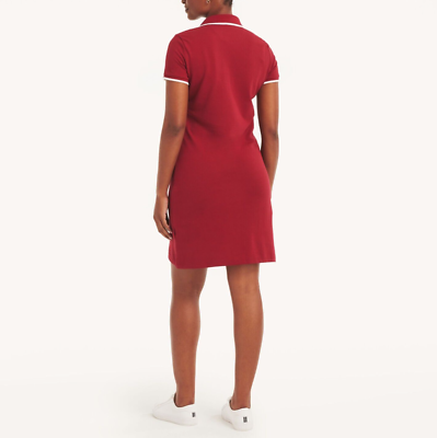 nautica women's easy classic short sleeve stretch cotton polo dress Nautica Women's Deck Polo Dress Classic Red, XL
