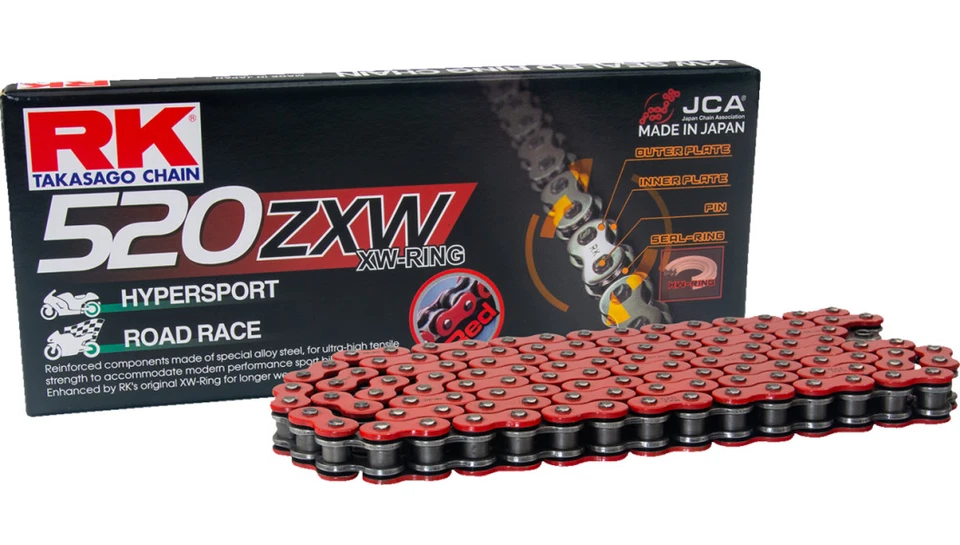 Kit de cadena y piñones relación 16/41t rojo Yamaha FZ-07 RK ZXW 520 FWY 2015-2017 Foto 2 de 2