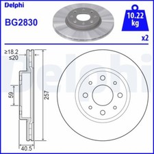 2x DELPHI BG2830 Bremsscheibe für ALFA ROMEO  passend für FIAT LANCIA