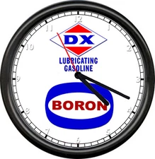 Boron DX Lubricating Gasoline Gas Service Station Pump Retro Sign Wall Clock