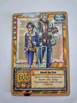 One Piece TCG 1999 Smoker & Tashgi ''Gesetz der See'' JO-T01 Holo