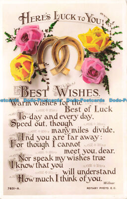 R669505 Here Luck to You Beste Wünsche. Drehfoto