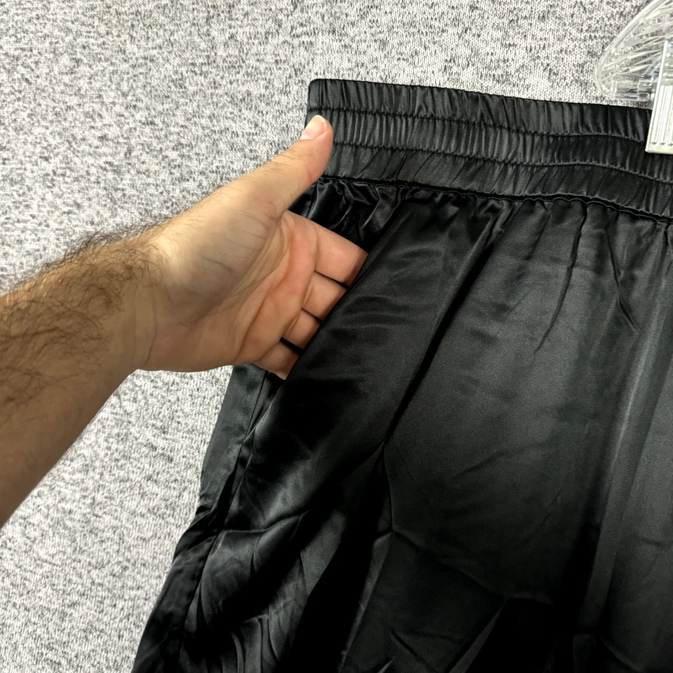 Universal Standard 女式大码 2XL 黑色 Maggi 缎面工装裤 — 第 4/4 张图片