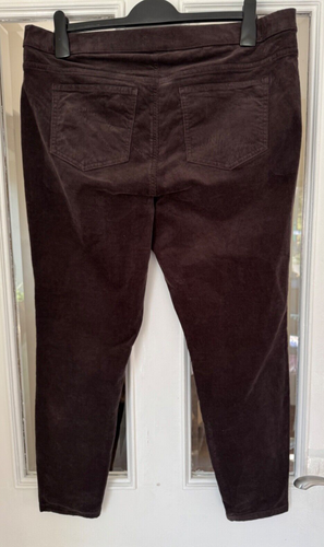 BNWT M & S DARK BROWN STRETCH CORDUROY COTTON MIX JEGGINGS - SIZE 18 SHORT!! - Picture 5 of 6