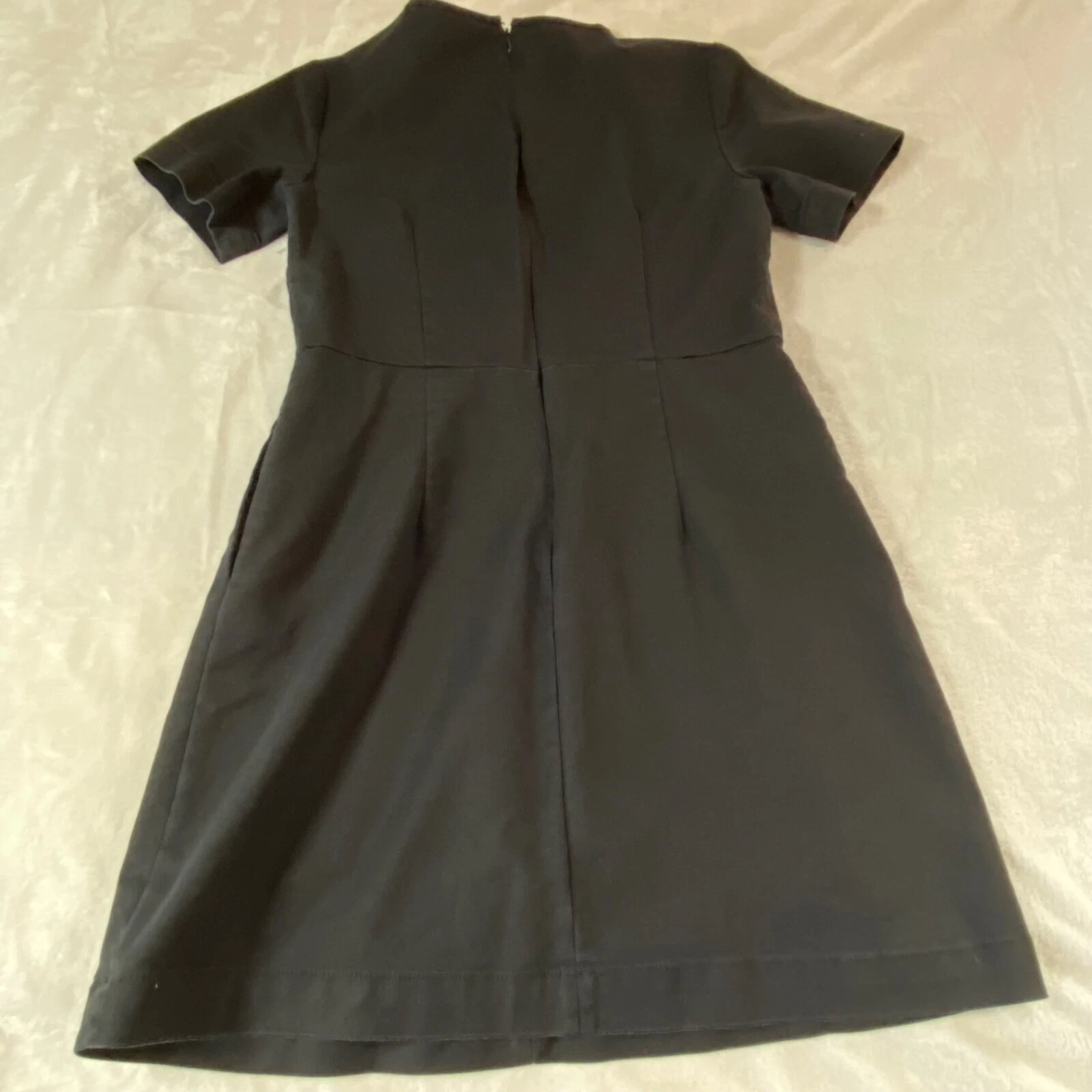 Abito donna nero Michael Kors tg 4 manica corta stringato davanti occhielli