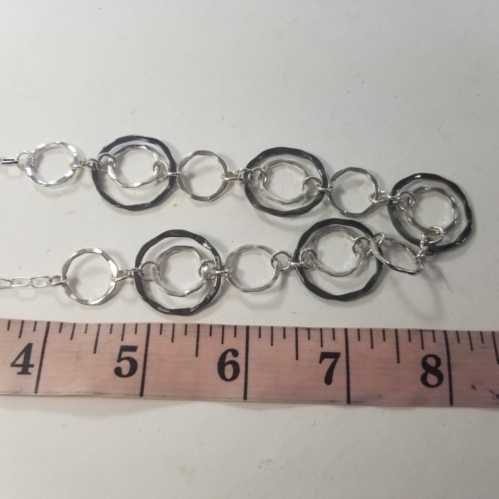 Statement Multi Ring Circle Silver tone & Black B… - image 6