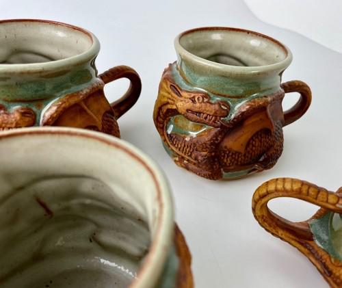 Stonebridge Dragons Mugs Handmade Pottery England 6 - Picture 6 of 10