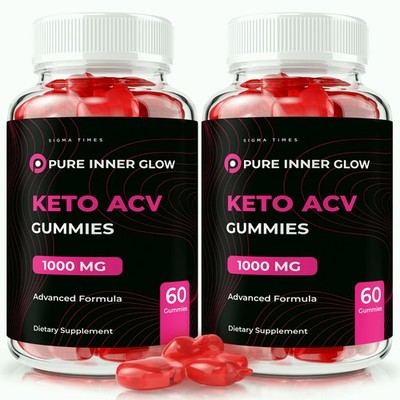 Pure Inner Glow Gummies, Premium Keto ACV Supplement For Skin Health & Body -2pk