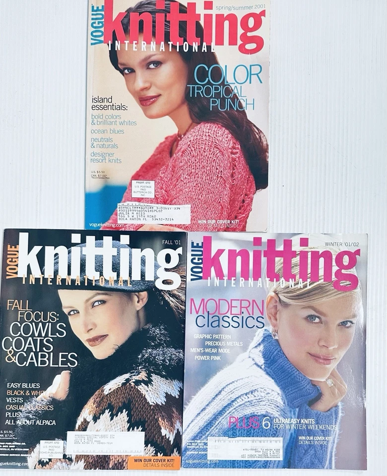 Lot of 11 Vintage Vogue Knitting International Magazine Issues 2000 to 2002 - Image 4 of 4