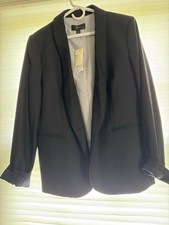 J.Crew Women s Black Blazer Jacket New with Tags Regular Size 14
