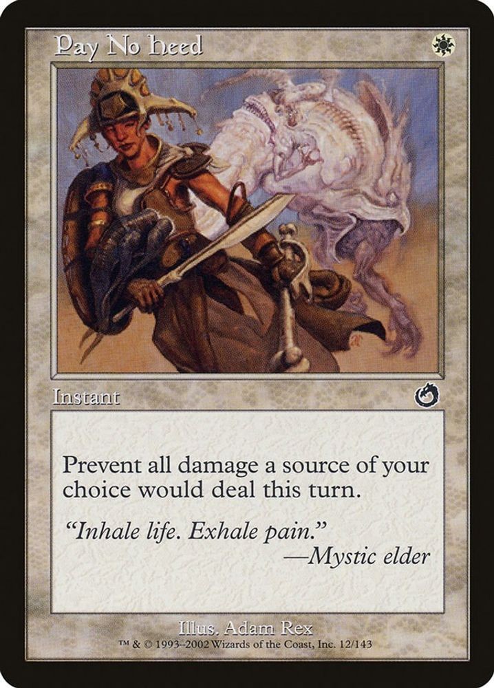 2002 Magic: The Gathering: Torment - Pay No Heed (#12, C, Lightly Played)