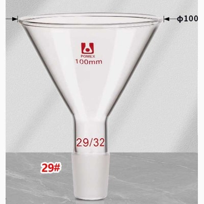 100mm(29/32) Transparent Glass Funnel with Standard Joint Chemistry Lab Supply