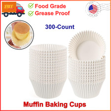 300-Count Jumbo Cupcake Liners White Gaint Muffin Liners Food Grade Baking Cups