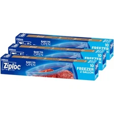 Ziploc Two Gallon Food Storage Freezer Bags, Grip 'N Seal Technology F