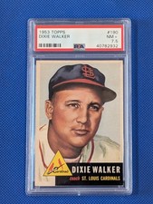 1953 Topps 190 Dixie Walker PSA 7.5