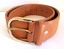 Tailored Sportsman Quilted C Belt - Caramel w/ Gold Buckle size Small NWOT
