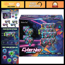 Laser Tag Guns Set of 4 - Fun Outdoor Game for Kids, Teens Adults, Ages 8