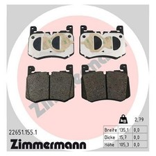 Zimmermann Bremsbelag-Satz Bremsklötze vorne 22651.155.1 LR134709 | 713844
