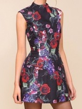 NEW Avec le filles dark floral fit and flare ...