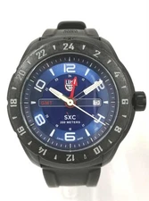 LUMINOX SXC PC CARBON GMT  Men Quartz  Blue Dial Watch Japan - Rank B