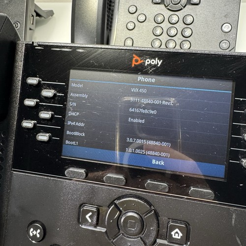 (4) Polycom VVX450 2200-48840-025 - Power On - Great LCD unable To Factory Reset - Photo 16/19
